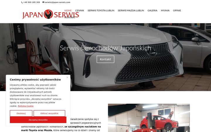 Screenshot of japan-serwis.com
