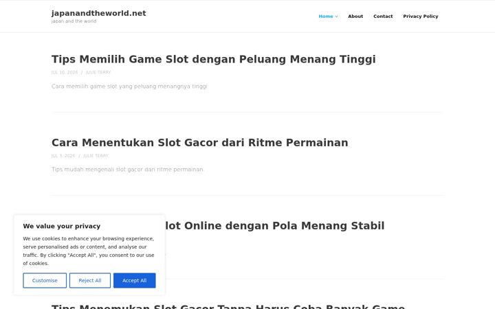 Screenshot of japanandtheworld.net