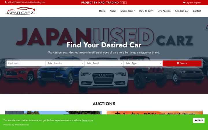Screenshot of japancarz.com