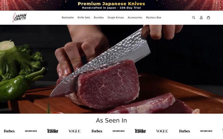 Skærmbillede af japancrafts.co