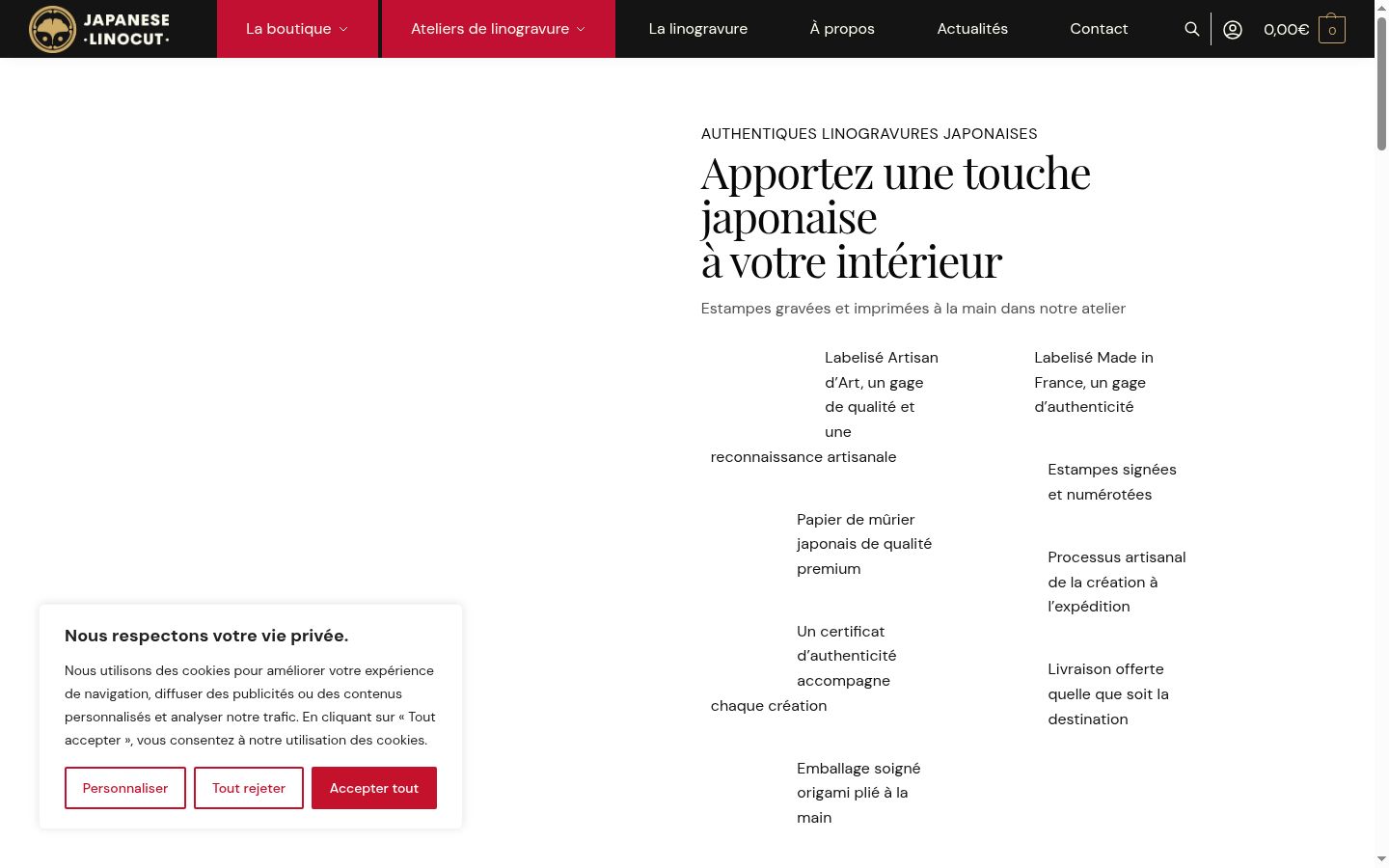 Screenshot del banner di consenso mostrato prima di qualsiasi interazione