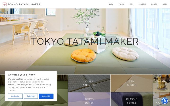 Screenshot of japanese-tatamimat.com