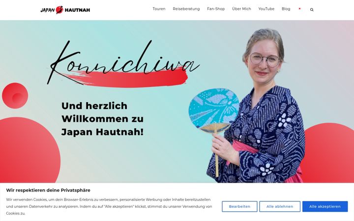 Screenshot of japanhautnah.de