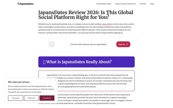 Screenshot of japans-dates.com