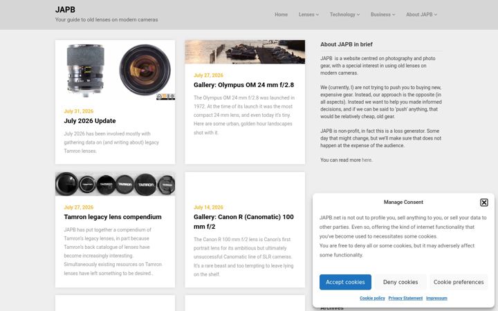 Screenshot of japb.net
