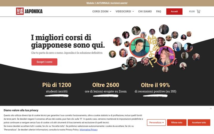 Screenshot of japonika.it