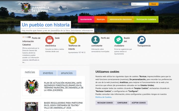 Screenshot of jarandilladelavera.es