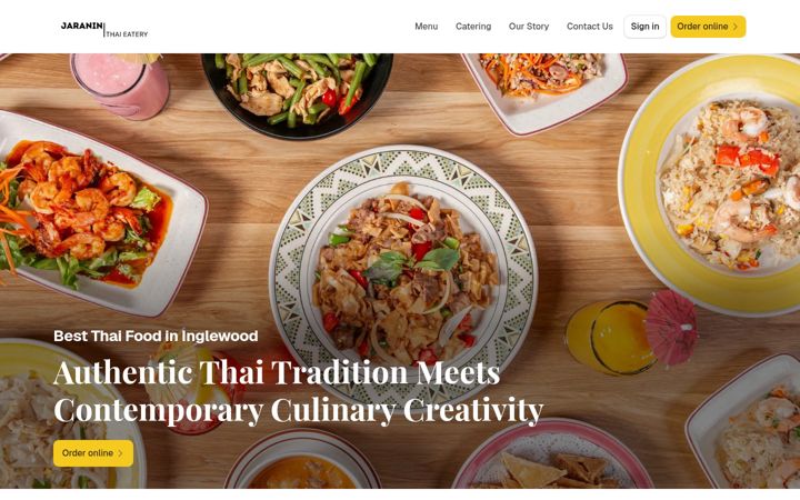 Screenshot of jaraninthai.com