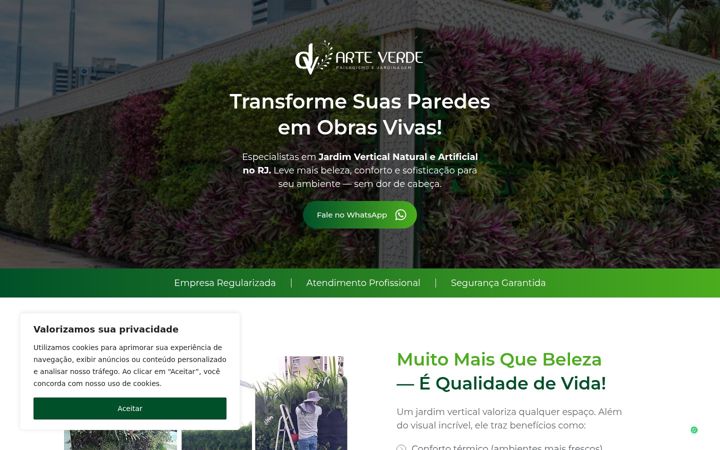 Screenshot of jardimnavertical.com.br