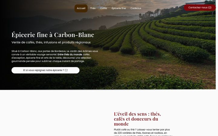 Screenshot of jardin-des-aromes.fr