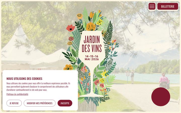 Screenshot of jardin-des-vins.ch