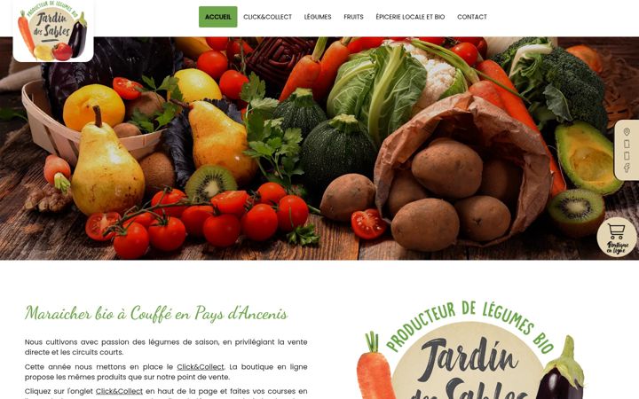 Screenshot of jardindessablesbio.fr