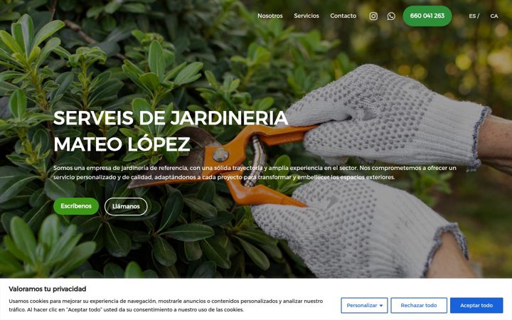 Screenshot of jardineriamateolopez.com