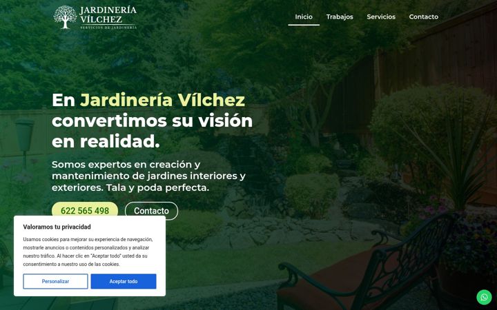 Screenshot of jardineriavilchez.com