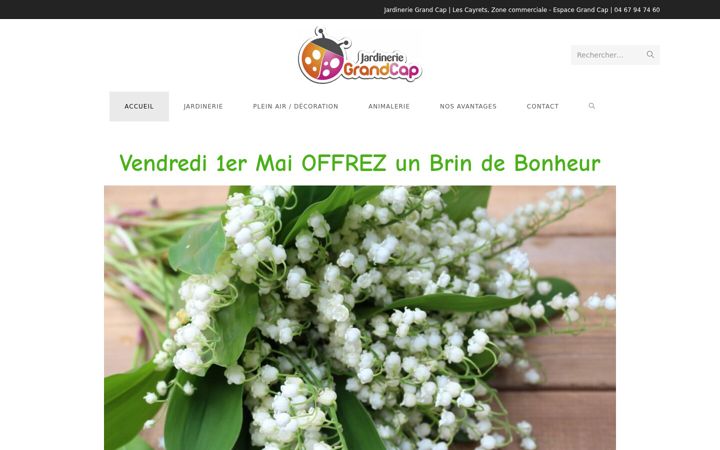 Screenshot of jardinerie-grandcap.com