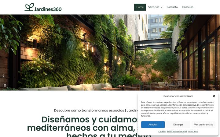 Screenshot of jardines360.com