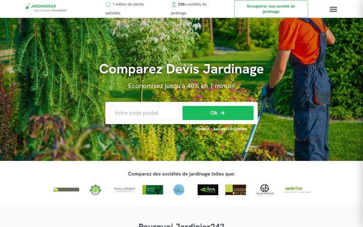 Screenshot of jardinier24.be