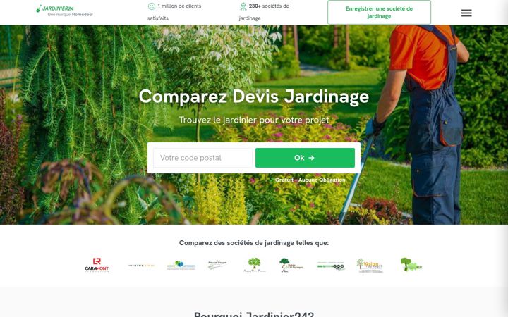 Screenshot of jardinier24.ch