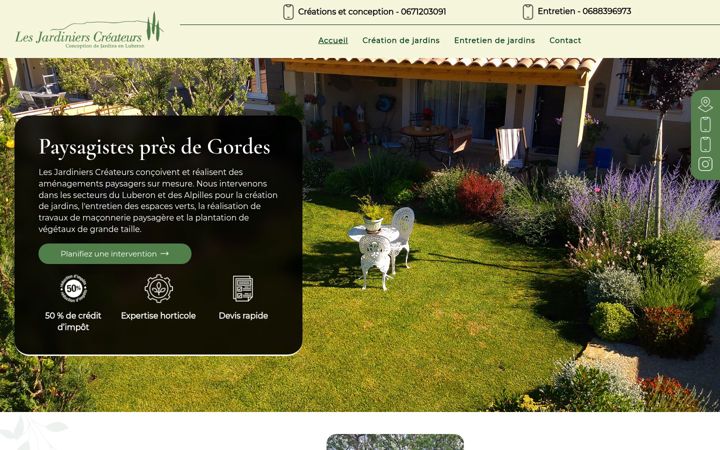 Screenshot of jardiniers-createurs.fr