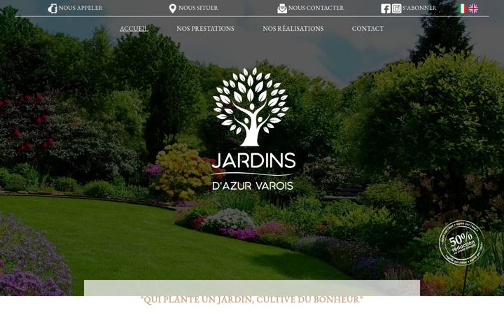 Screenshot of jardinsdazurvarois.fr