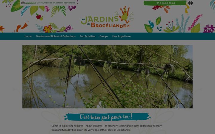 Screenshot of jardinsdebroceliande.fr