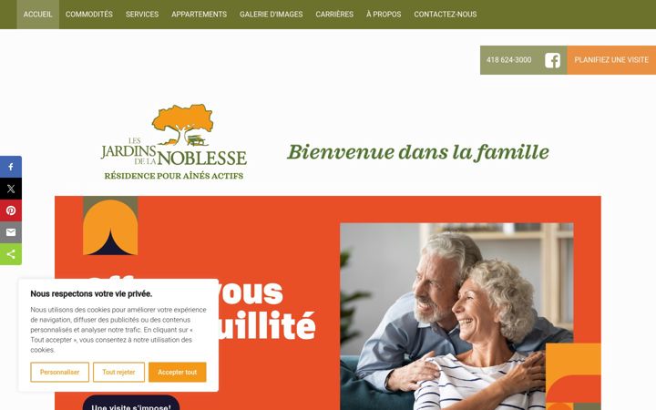 Screenshot of jardinsdelanoblesse.com