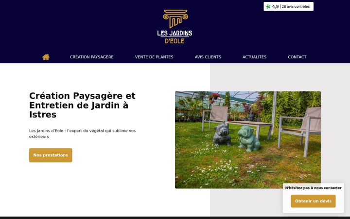 Screenshot of jardinsdeole-avis.com
