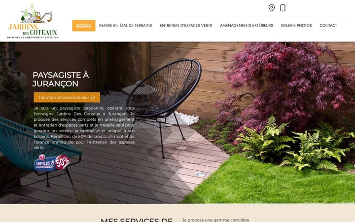 Screenshot of jardinsdescoteaux.fr