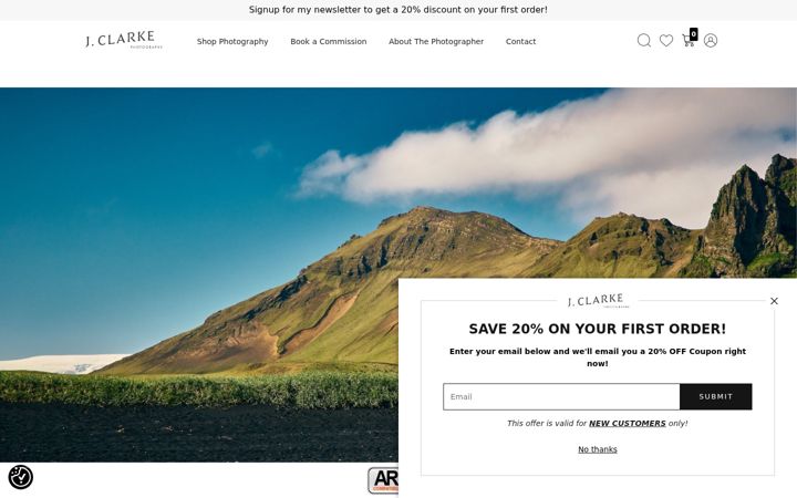 Screenshot of jaredclarkephotography.com