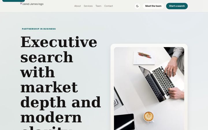 Screenshot of jaredjames.com