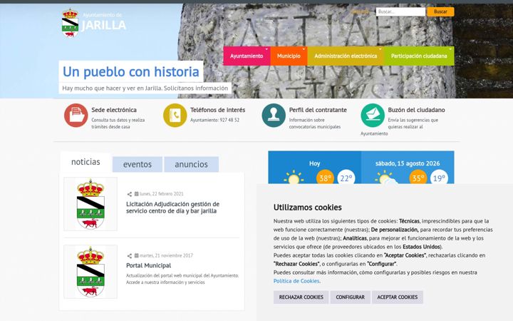 Screenshot of jarilla.es