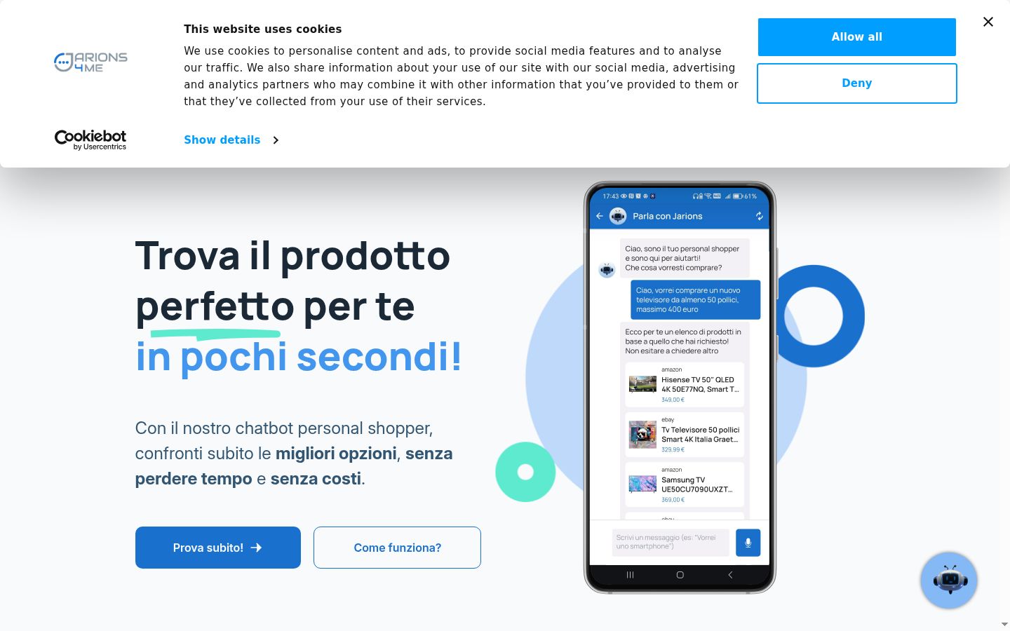 Screenshot van de toestemmingsbanner zoals getoond vóór enige interactie