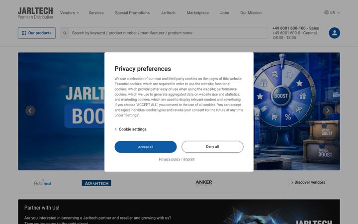 Captura de ecrã de jarltech.com