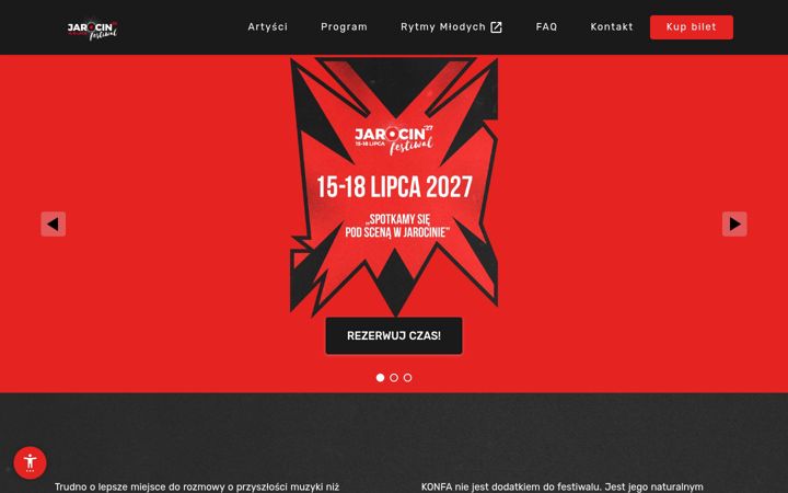 Screenshot of jarocinfestiwal.pl