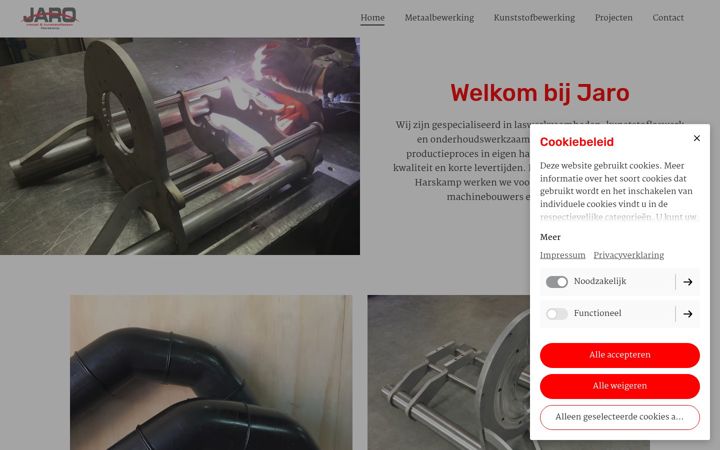 Screenshot of jarometaal.nl