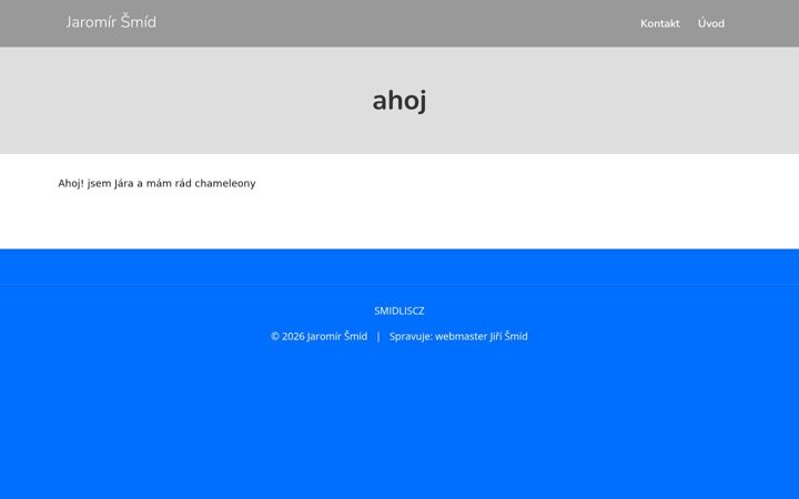 Screenshot of jaromirsmid.cz