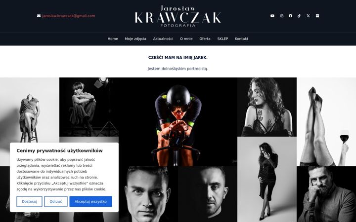 Screenshot of jaroslawkrawczak.pl