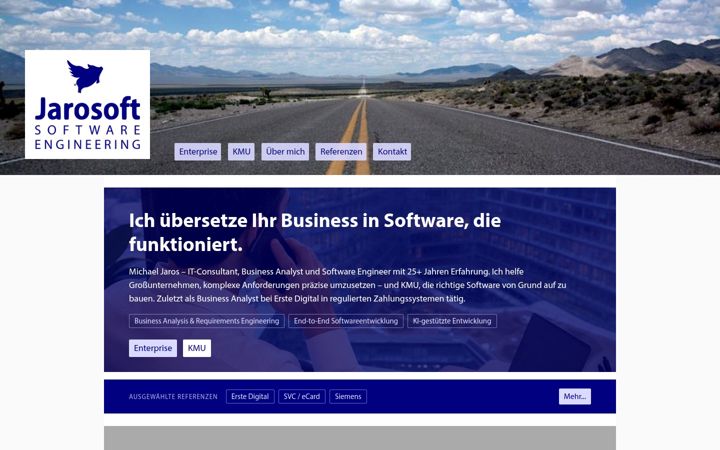 Screenshot of jarosoft.at