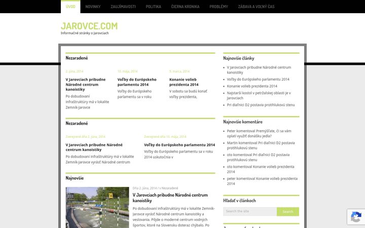 Screenshot of jarovce.com