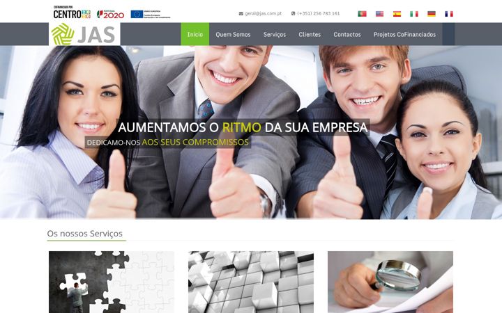 Screenshot of jas.com.pt