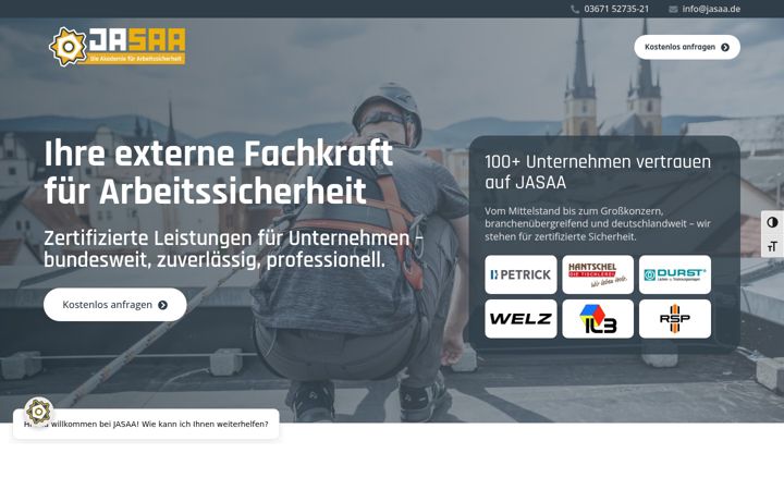 Screenshot of jasaa-arbeitssicherheit.de