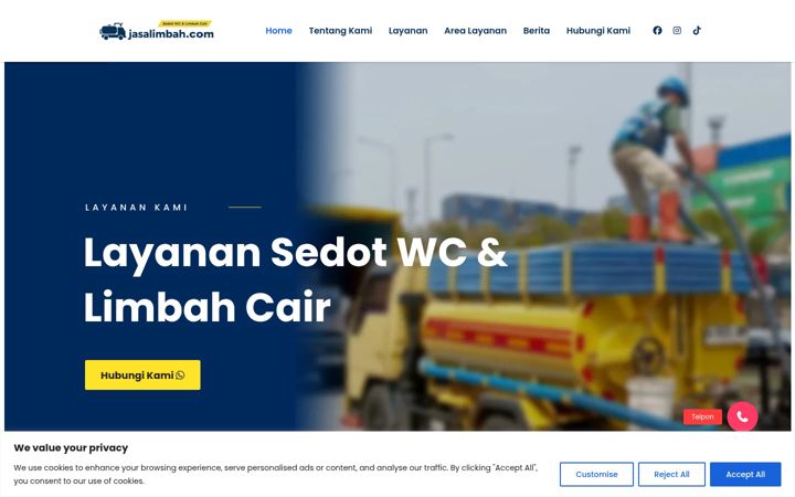 Screenshot of jasalimbah.com