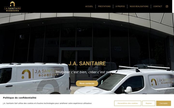 Screenshot of jasanitaire.ch