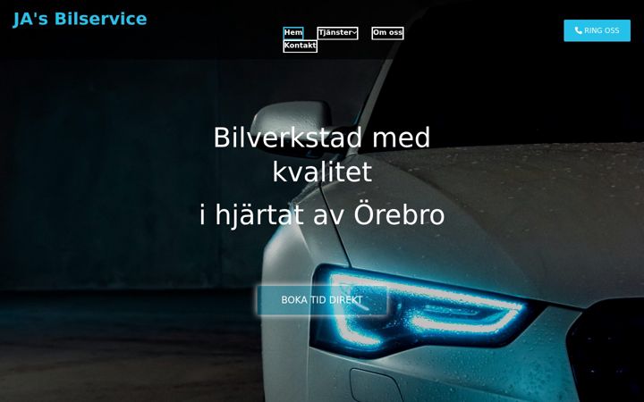 Screenshot of jasbilserviceab.se