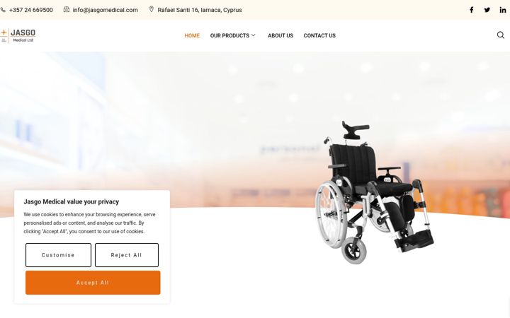 Screenshot of jasgomedical.com