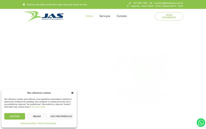 Screenshot of jaslogistica.com.br