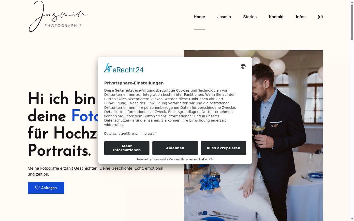Sutikimo reklamjuostės, rodytos prieš bet kokią sąveiką, ekrano kopija
