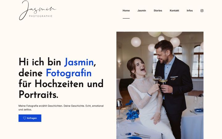 Screenshot of jasmin-photographie.de
