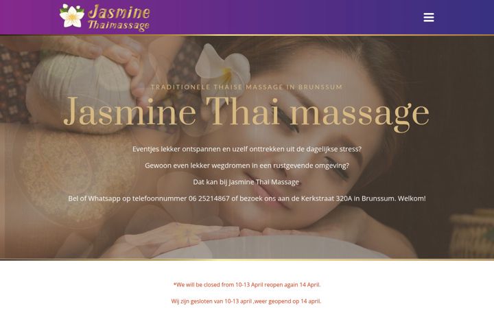 Screenshot of jasmine-thaimassage.nl