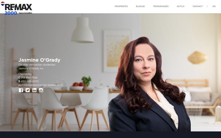 Screenshot of jasmineogrady.com